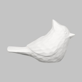 Ceramic Bisque Crested Whittle Bird